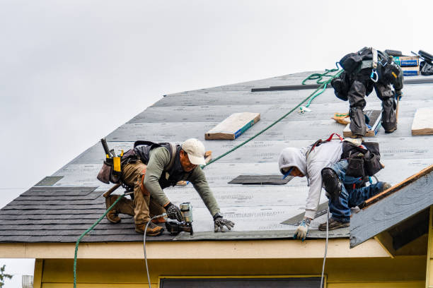 Professional Roofing technician working in Cumberland, WI